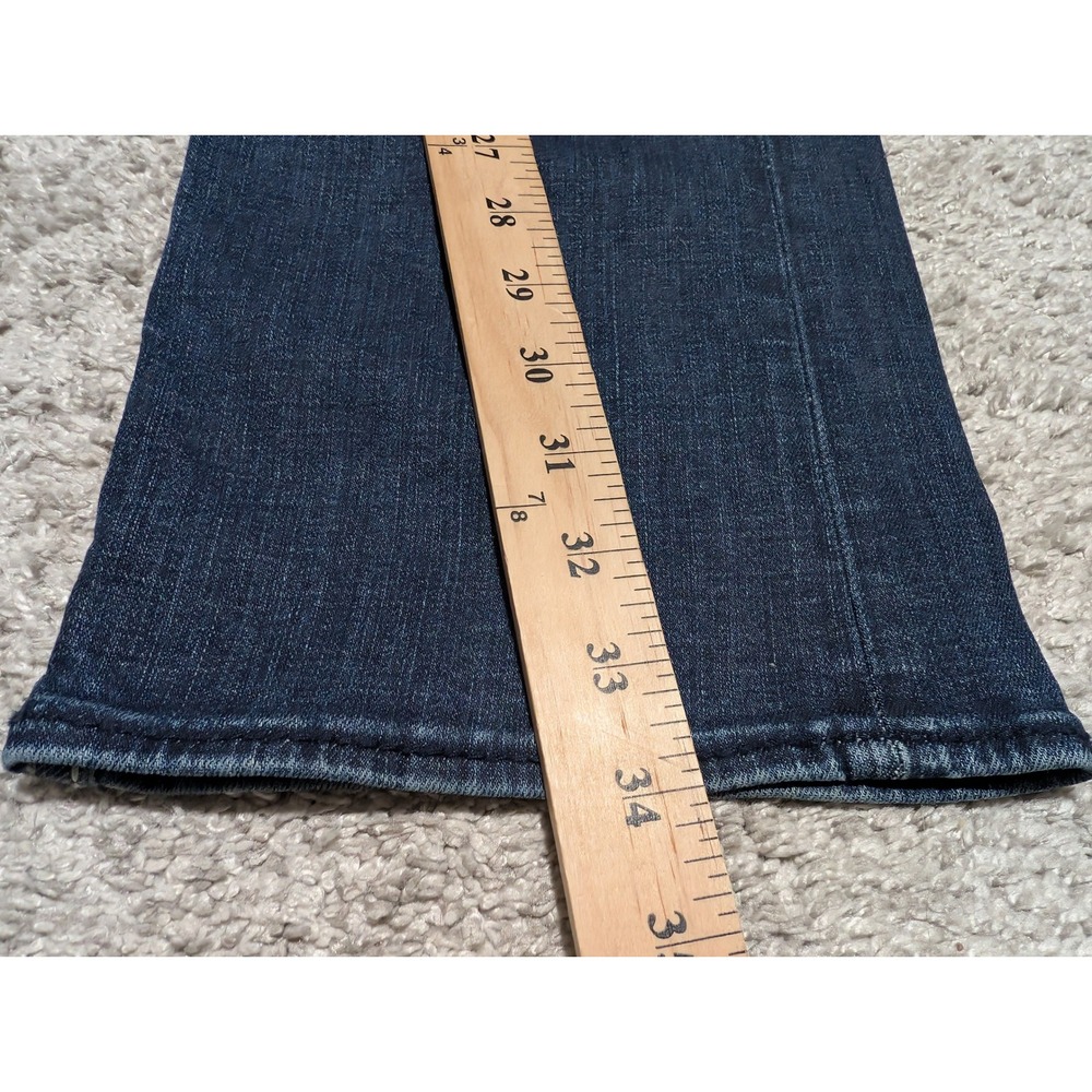 BKE Jeans Mens 32L Blue Jake Straight Leg Stretch Dark Wash Embroidered Casual - Picture 8 of 9